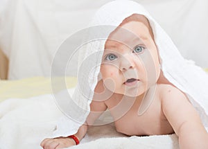 Baby with towel