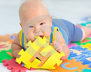 Baby with toy