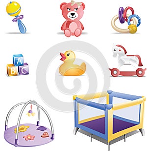 Baby Toys Icon Set