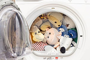 Baby toys in the tumble dryer