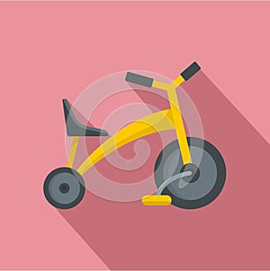 Baby tricycle icon, flat style