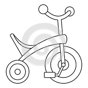 Baby tricycle icon, outline style
