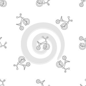 Baby tricycle pattern seamless vector