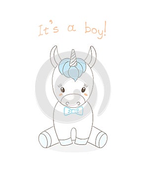 Baby unicorn boy