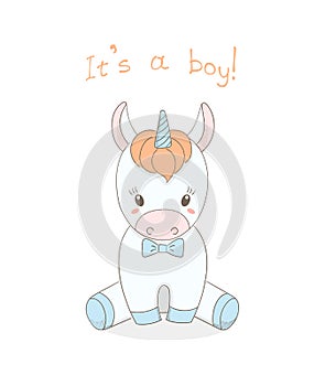 Baby unicorn boy