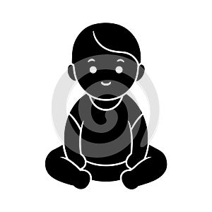Baby Vector Icon Simple Design on White Background