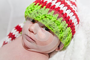 Baby Wearing Cute Knit Hat