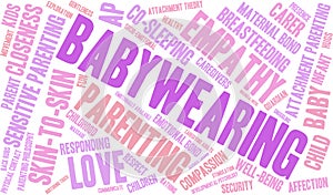 Baby Wearing Word Cloud