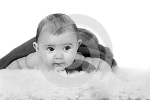 Baby on white background