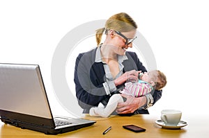 Baby on Workplace