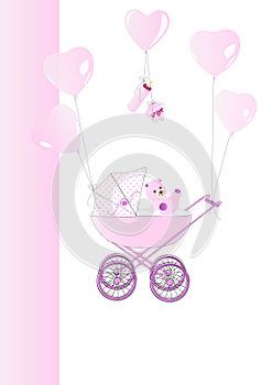 Babycard in pink