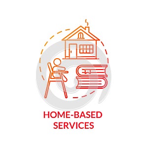 Babycare homebased services concept icon