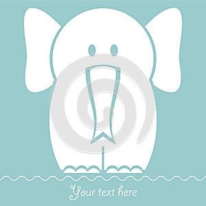 Babyish card with elephant