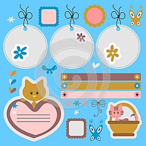 Babyish scrapbook elements photo