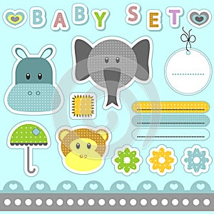 Babyish scrapbook elements