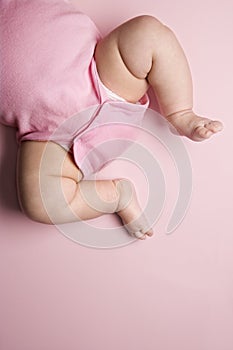 Babys chubby legs. photo