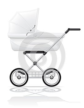 Babys perambulator vector illustration