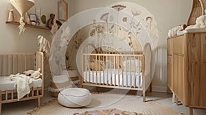 Babys Room With Two Cribs and Rug