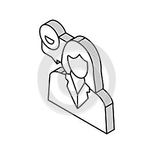 babysitter job isometric icon vector illustration