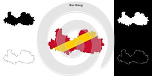 Bac Giang outline map