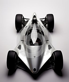 Sleek Silver Racing Vehicle With Organic Design - Ricoh Ff-9d photo