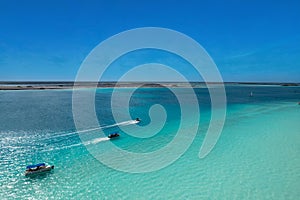 Bacalar seven colors lagoon in Quintana Roo