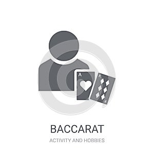 Baccarat icon. Trendy Baccarat logo concept on white background