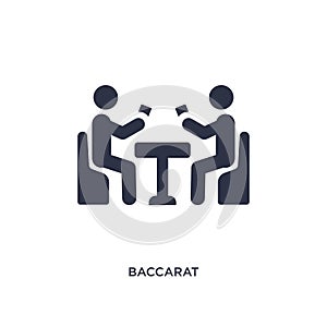 baccarat icon on white background. Simple element illustration from activity and hobbies concept