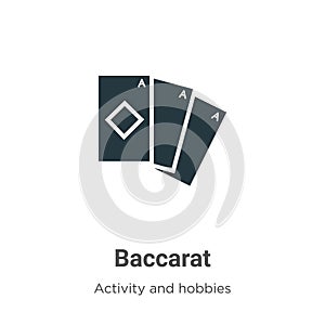 Baccarat vector icon on white background. Flat vector baccarat icon symbol sign from modern activity and hobbies collection for