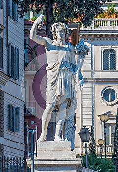 Bacchus statue in Piazza del Popolo photo