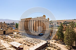 Bacchus temple in Baalbek Roman site, Lebanon