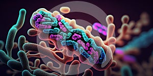 Baccili bacteria, super detailed biological concept art, hyper realistic illustration