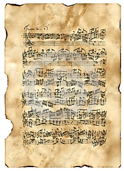 Bach, beginning Fuga C-Moll photo