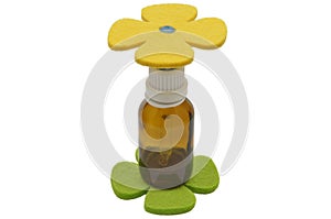 Bach flower remedies and felt decoration