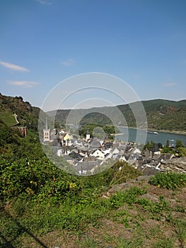 Bacharach village and the Rhein valley