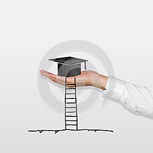 Bachelor cap with ladder