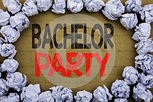 Bachelor Party. Business concept for Stag Fun Celebrate written on vintage background with copy space on old background with folde