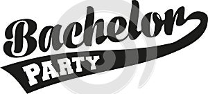 Bachelor party retro font