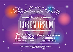 Bachelorette party invitation design