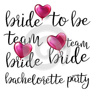 Bachelorette Party Vector. Text Bachelorette Invitation. Wedding Woman Banner. Hen Girl. Illustration