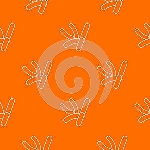 Bacilli pattern vector orange