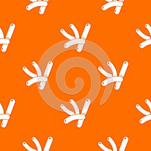 Bacilli pattern vector orange