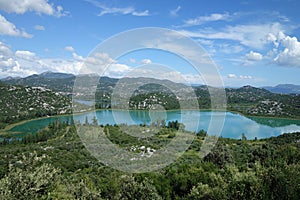 Bacinska lake on the dalmatian coast,croatia