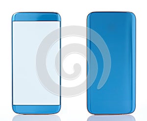 Back anf front view of generic smartphone