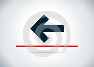 Back arrow icon abstract flat background design illustration