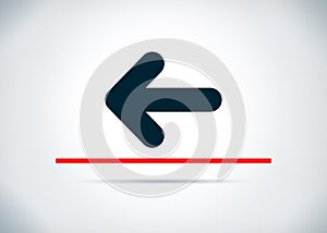 Back arrow icon abstract flat background design illustration