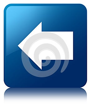 Back arrow icon blue square button