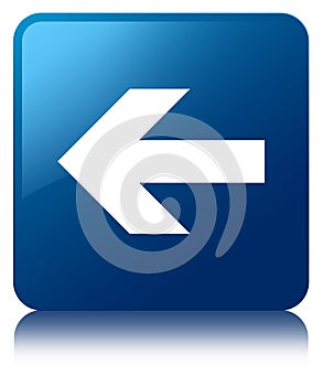 Back arrow icon blue square button