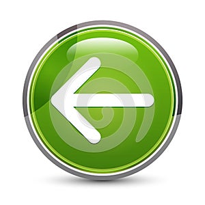 Back arrow icon elegant green round button vector illustration