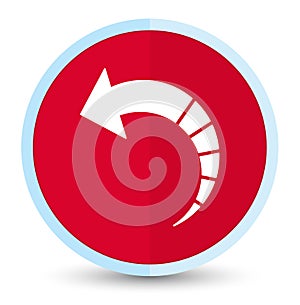 Back arrow icon flat prime red round button